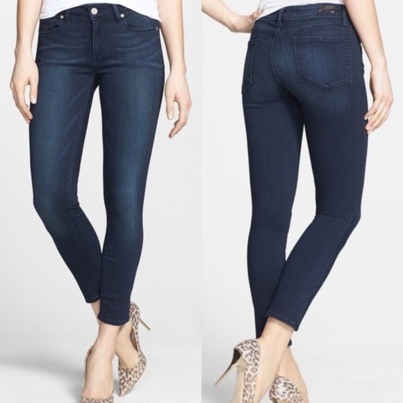 PAIGE Denim - Paige Verdugo Ankle Zip Dark Wash Jeans Denim
